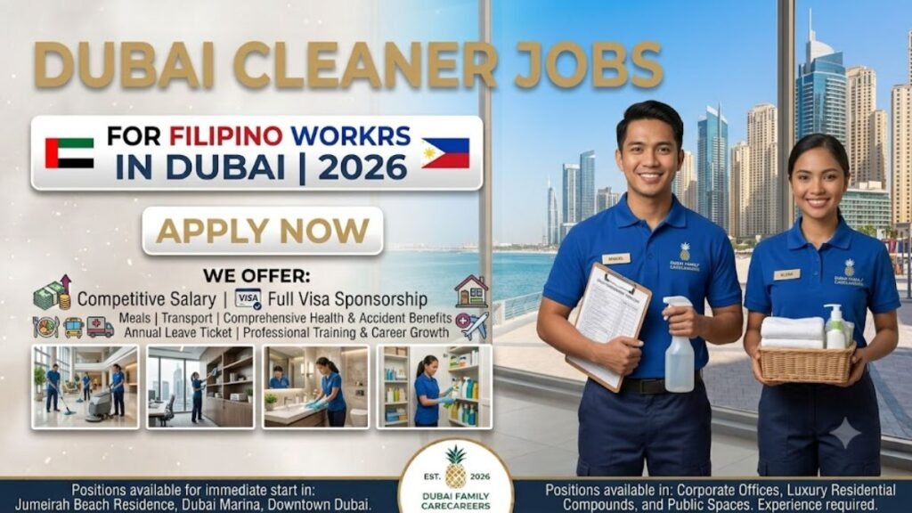Dubai Cleaner Jobs for Filipino Workers